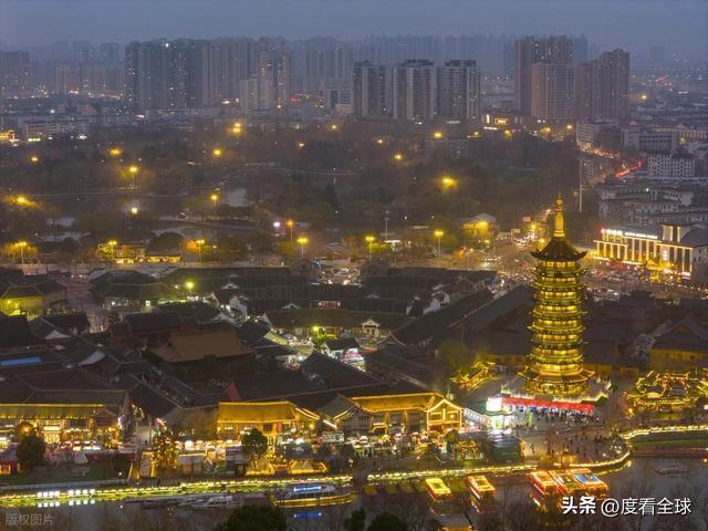 _2021淮安里运河灯会_淮安大运河夜景