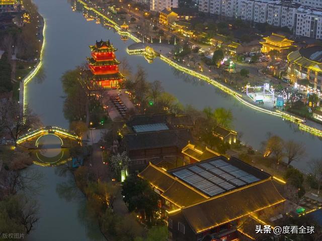 淮安大运河夜景_2021淮安里运河灯会_