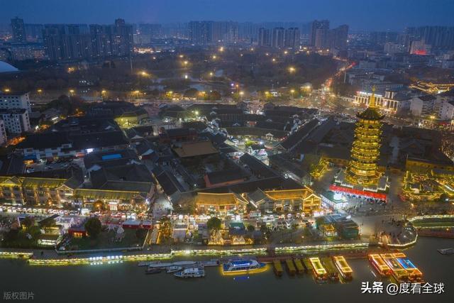 2021淮安里运河灯会_淮安大运河夜景_