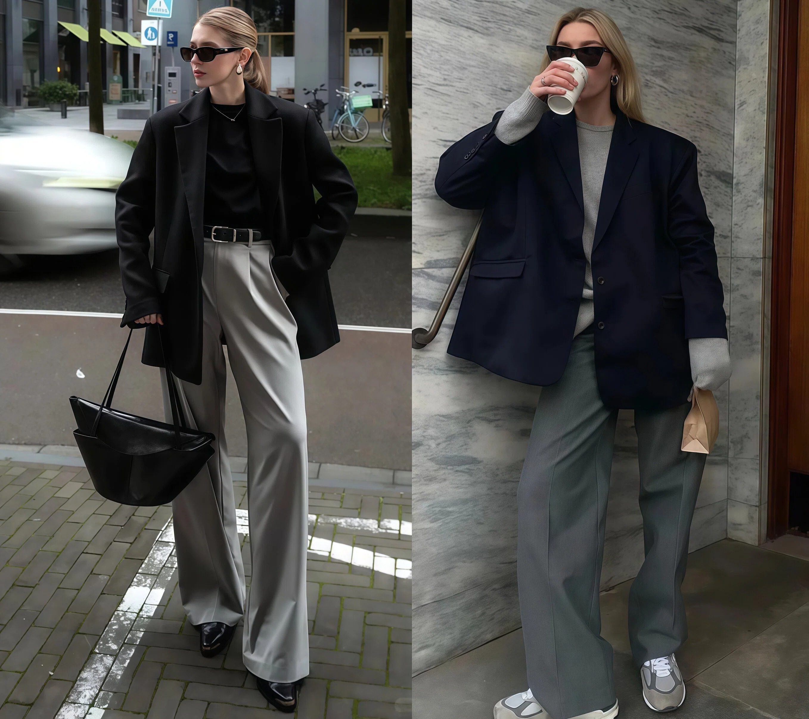 阔腿裤收裤脚_阔腿收口裤子_