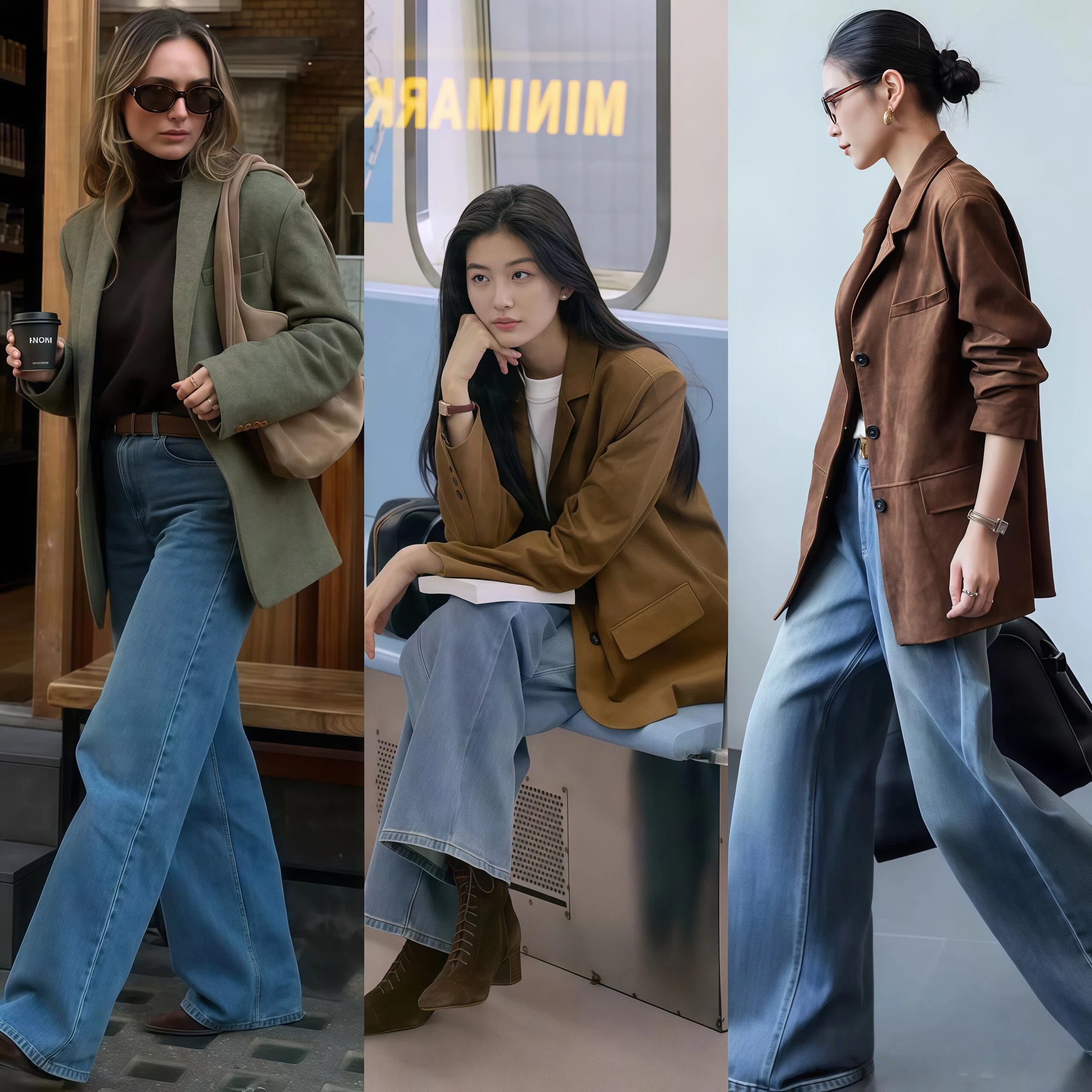 _阔腿裤收裤脚_阔腿收口裤子