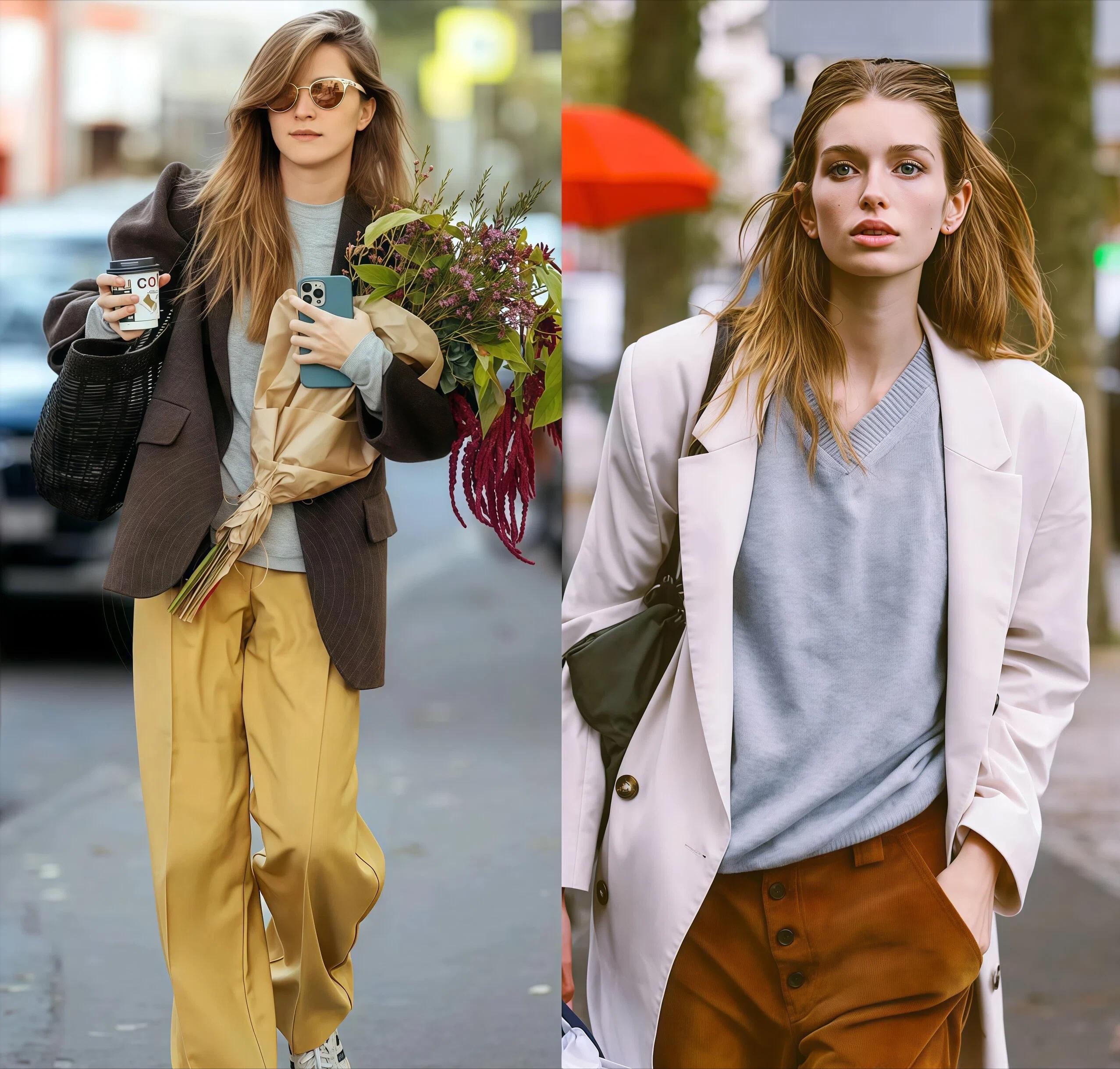 阔腿收口裤子__阔腿裤收裤脚