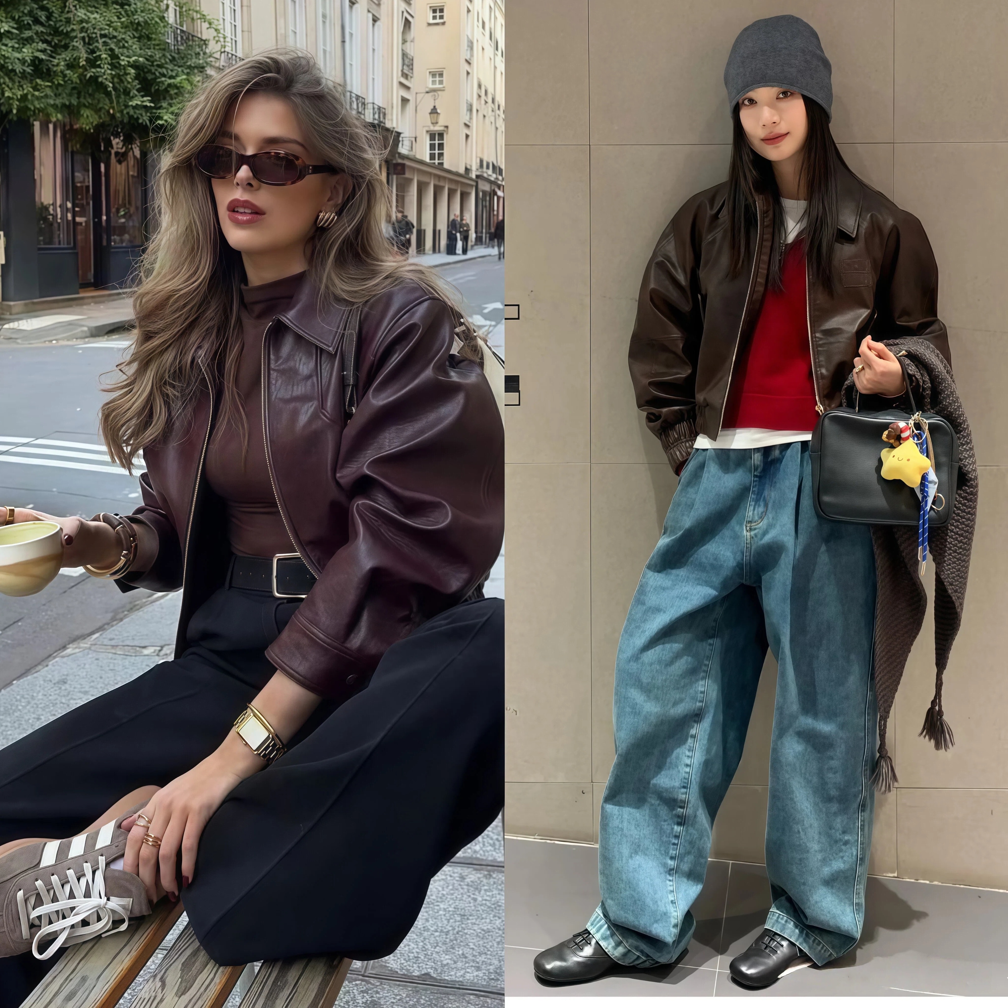 _阔腿裤收裤脚_阔腿收口裤子