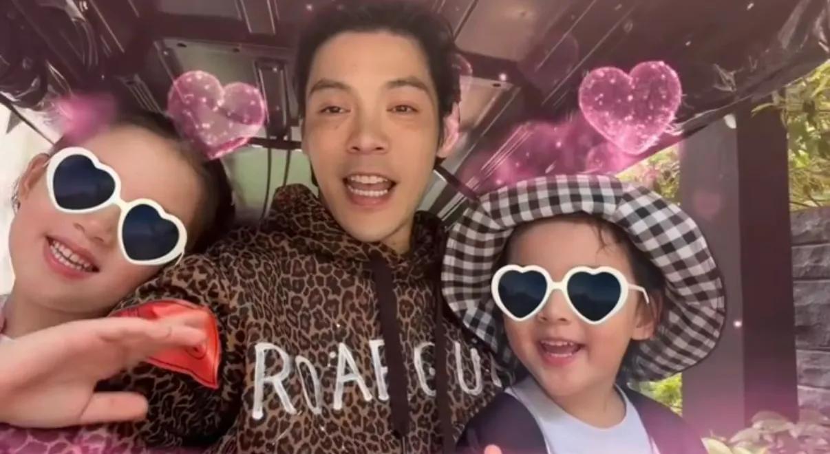 _向佐情人节晒出游全家福，一家四口好温馨，3岁儿子留长发很可爱_向佐情人节晒出游全家福，一家四口好温馨，3岁儿子留长发很可爱