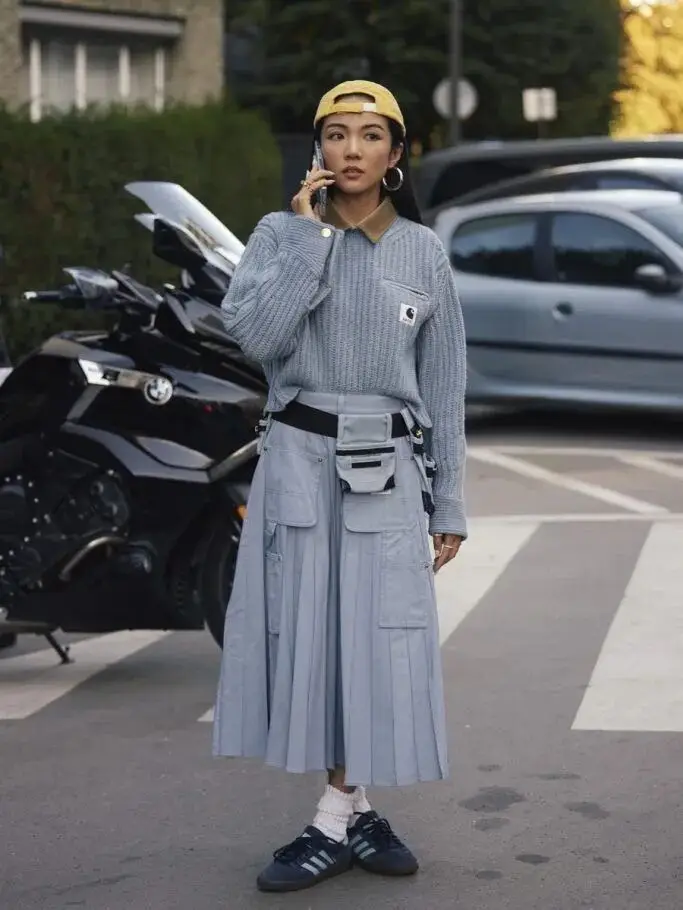 休闲鞋搭裙子__鞋子搭配裙子