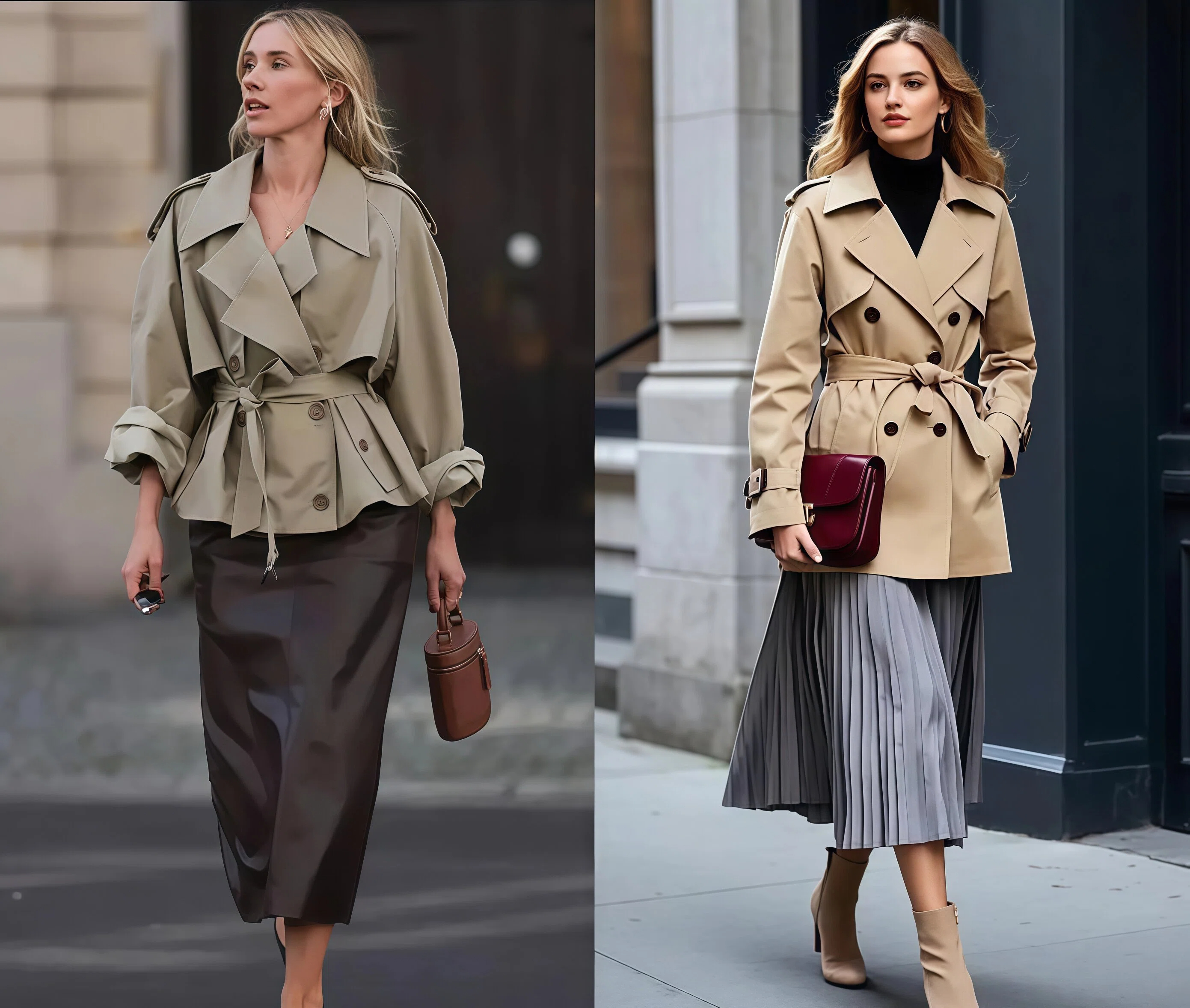 _春季流行风衣_春季风衣穿搭