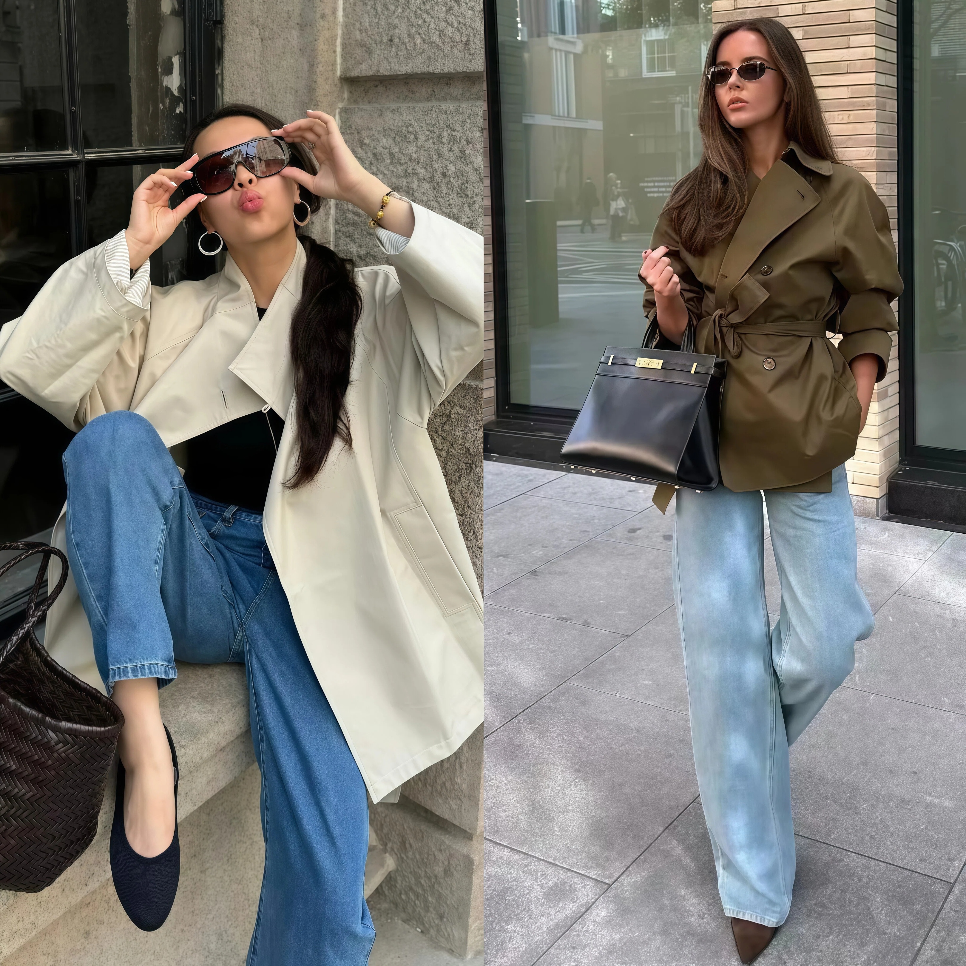 _春季风衣穿搭_春季流行风衣