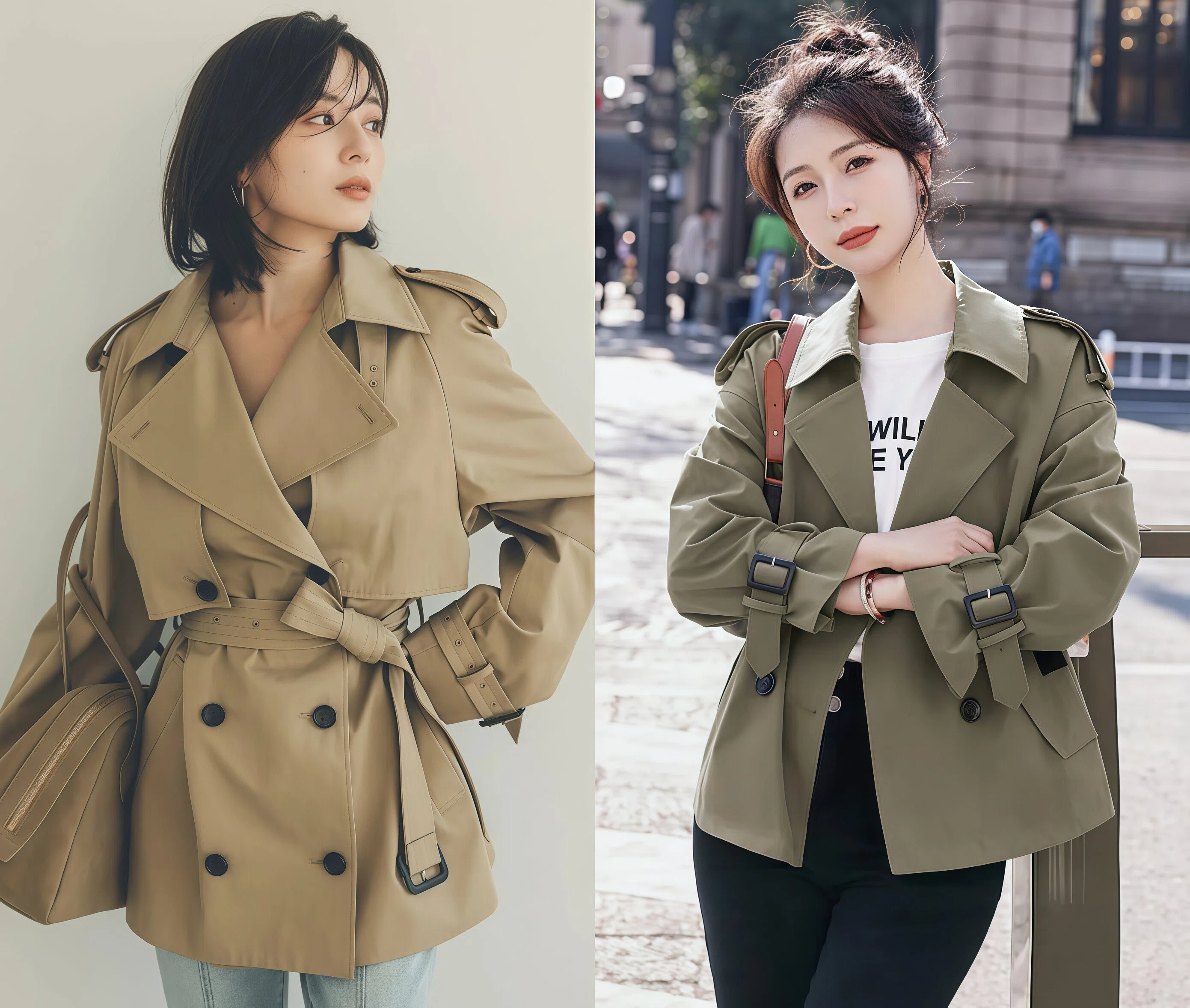 _春季流行风衣_春季风衣穿搭