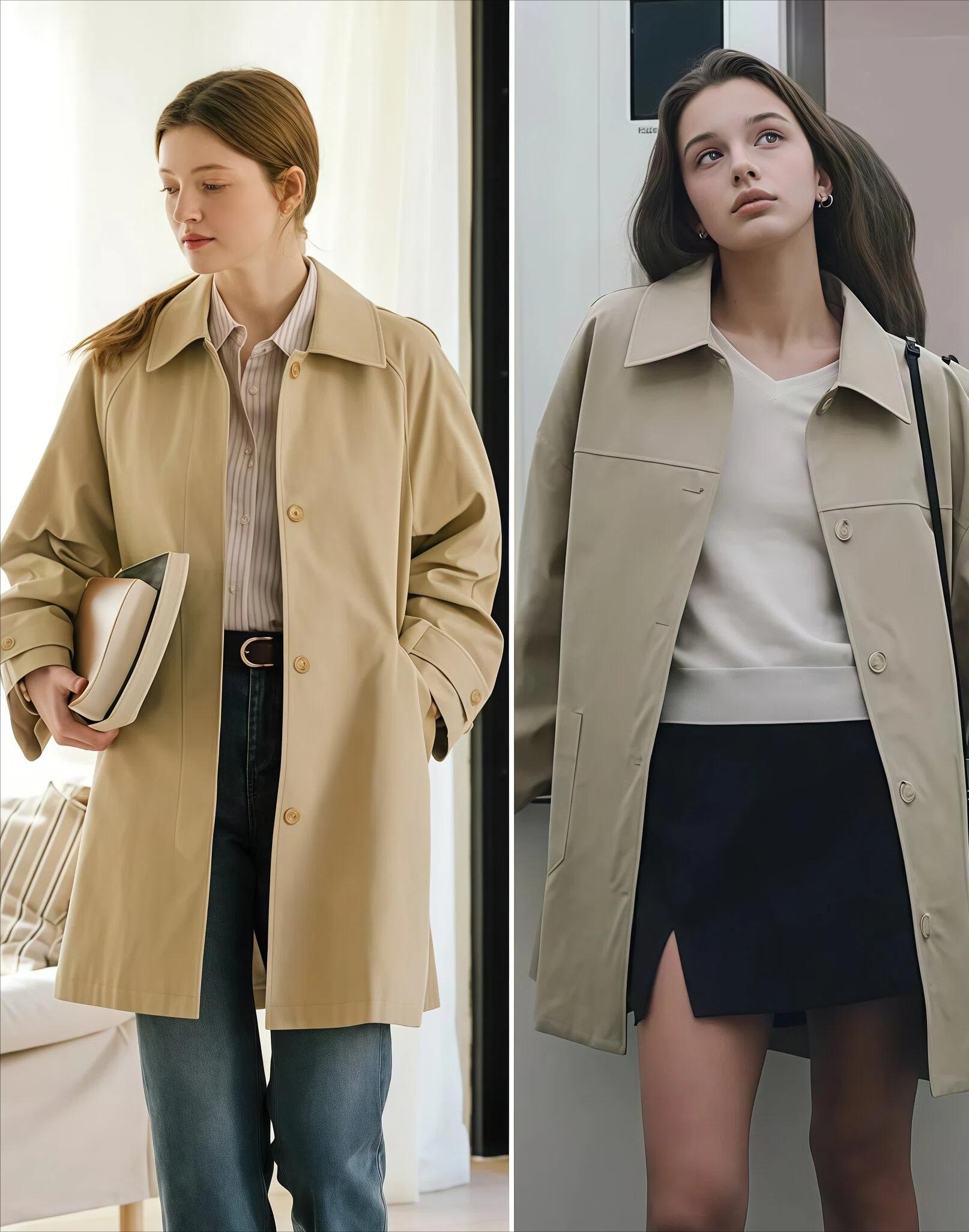 _春季风衣穿搭_春季流行风衣