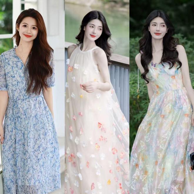 裙子好看印花_长裙印花_