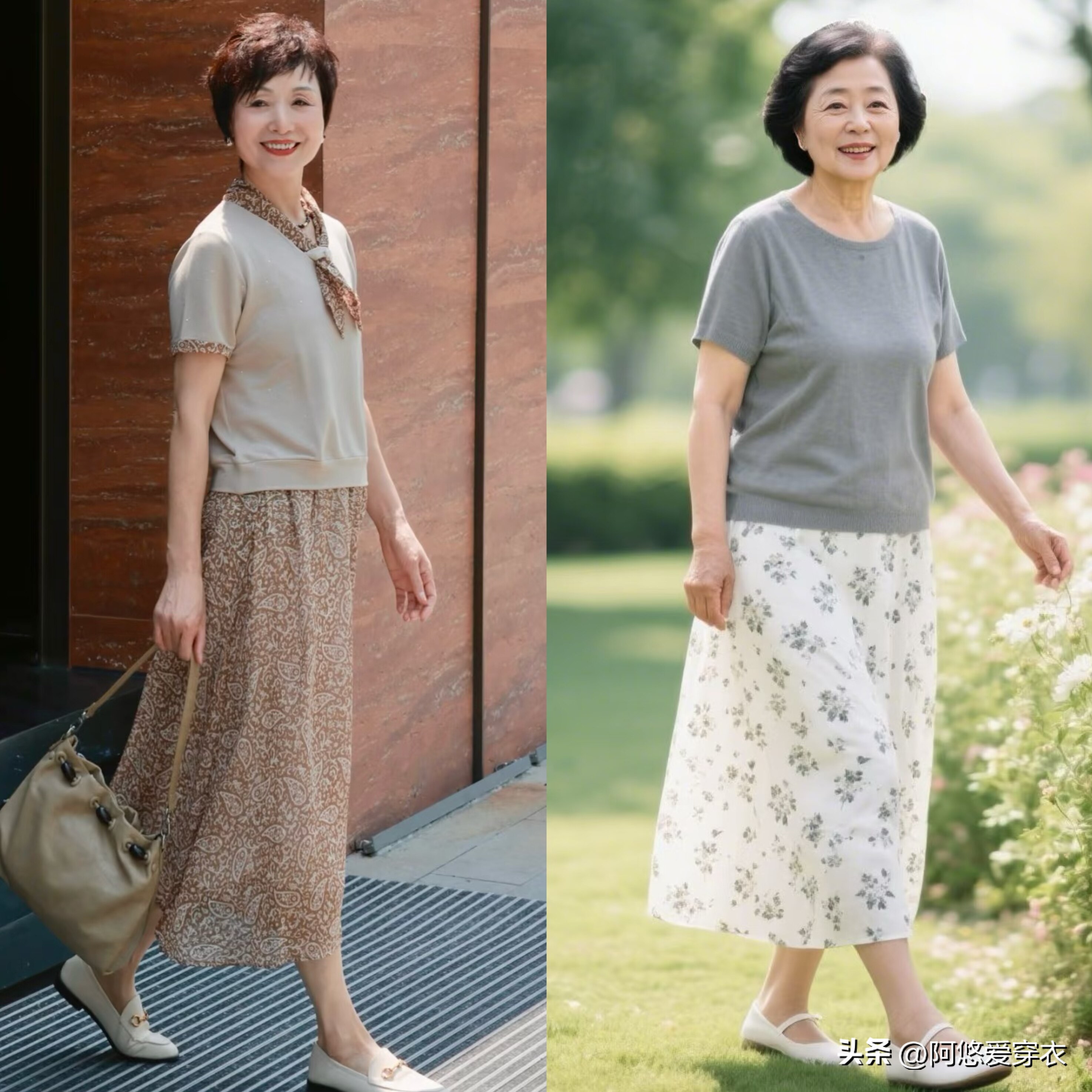 韩国气质优雅模特__高中女裙子