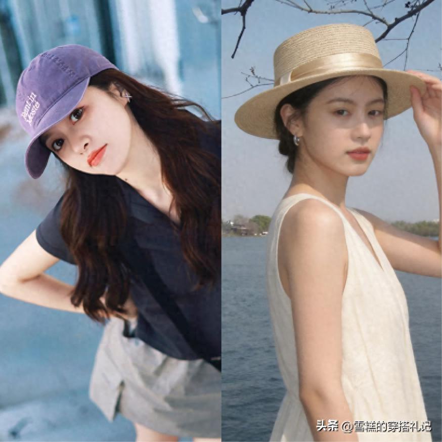 这才是夏天帽子的正确打开方式,洋气减龄显脸小,素颜戴也好看